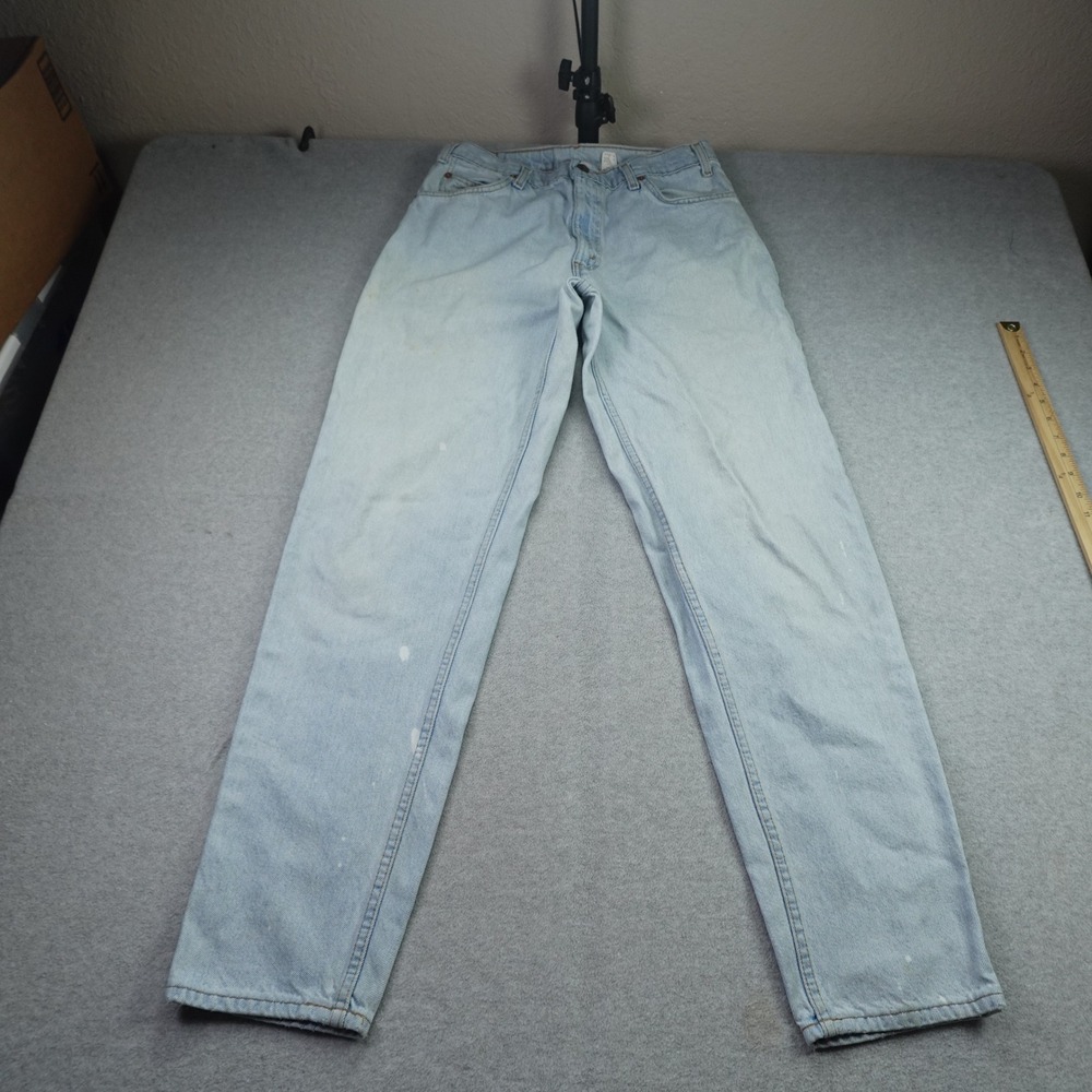 Levis 550 Jeans Mens 33x34 Light Blue Relaxed Tapered Orange Tab Vintage 90s
